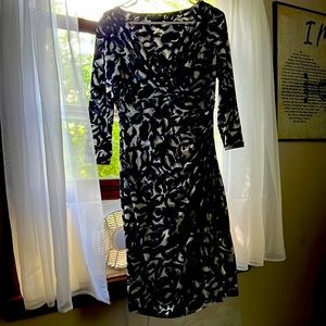 LAUREN by Ralph Lauren dress. Size 8. Blue and white